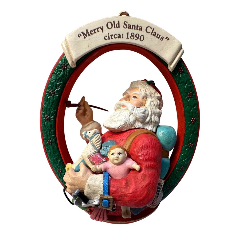 1988 Carlton Cards Heirloom Collection Merry Old Santa Claus circa 1890 Ornament